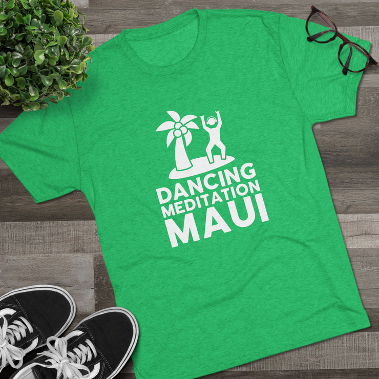 Unisex Tri-Blend Crew Tee  - Dancing Meditation Maui Shirt