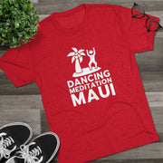 Unisex Tri-Blend Crew Tee  - Dancing Meditation Maui Shirt