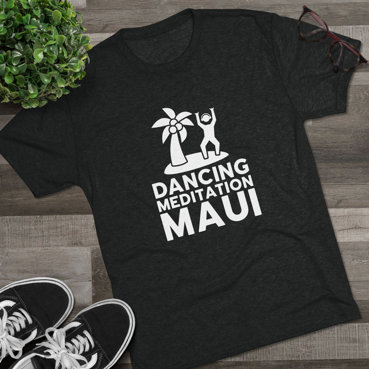 Unisex Tri-Blend Crew Tee  - Dancing Meditation Maui Shirt