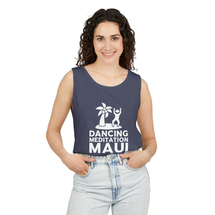 Unisex Garment-Dyed Tank Top -- Dancing Meditation Maui Tank