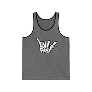 Livin' Aloha Classic Jersey Tank (Deep Heather/Black)