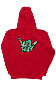 Independent Zip Heavyweight Red Hoodie