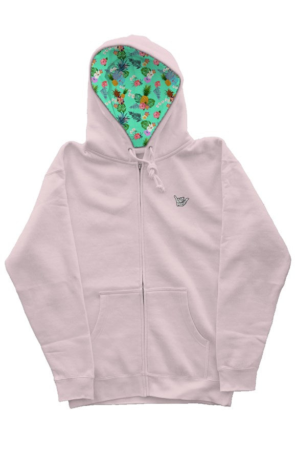 Independent Zip Heavyweight Light Pink Hoodie