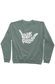 Livin' Aloha Pigment Alpine Green Dyed Crew Neck