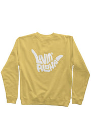 Livin' Aloha Pigment Yellow Dyed Crew Neck