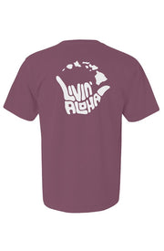 Livin' Aloha Comfort Berry Colors Heavyweight Teet