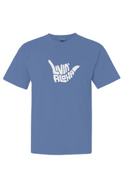 Livin' Aloha Comfort Flo Blue Colors Heavyweight Tee