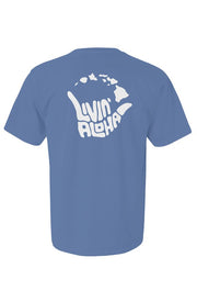 Livin' Aloha Comfort Flo Blue Colors Heavyweight Tee