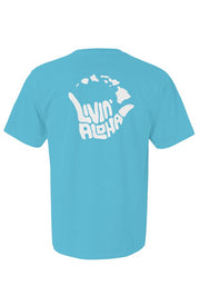 Livin' Aloha Comfort Lagoon Blue Colors Heavyweight Tee