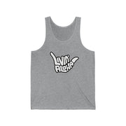 Livin' Aloha Classic Jersey Tank (Heather Slate)