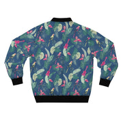 Livin' Aloha Men's Bomber Jacket (Parrot Ukulele)