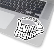 Livin' Aloha Kiss-Cut White Tail Stickers
