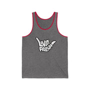 Livin' Aloha Classic Jersey Tank (Deep Heather/Red)