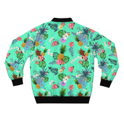 Livin' Aloha Men's Bomber Jacket (Teal Pineapple)