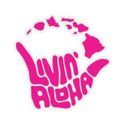 Pink Livin' Aloha Decal,  Stickers - Livin' Aloha