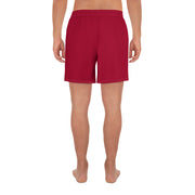 Livin' Aloha Men's Athletic Long Shorts (Carmine Red)