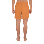 Livin' Aloha Men's Athletic Long Shorts (Flamenco Orange)