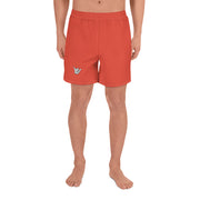 Livin' Aloha Men's Athletic Long Shorts (Orange Red)