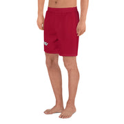 Livin' Aloha Men's Athletic Long Shorts (Carmine Red)