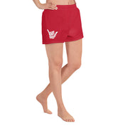 Women's Athletic Brick Red Short Shorts