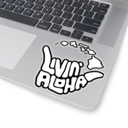 Kiss-Cut White Stickers - Livin' Aloha