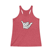 Livin’ Aloha Women’s Classic Racerback Shaka Tank (Red)