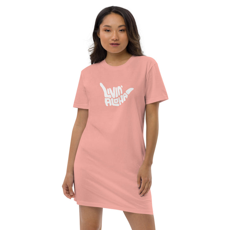 Organic Cotton Tee Canyon Pink Dress - Livin&