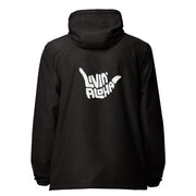 Livin' Aloha Lightweight Full Zip Lightweight Windbreaker (Black)