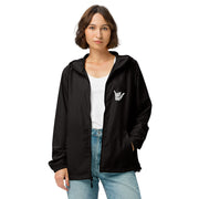 Livin' Aloha Lightweight Full Zip Lightweight Windbreaker (Black)