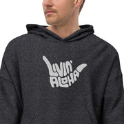 Livin' Aloha Sueded Fleece Hoodie (Black Heather)