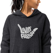 Livin' Aloha Sueded Fleece Hoodie (Black Heather)