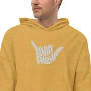 Livin' Aloha Sueded Fleece Hoodie (Heather Mustard)