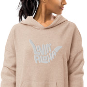 Livin' Aloha Sueded Fleece Hoodie (Heather Oat) 