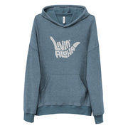 Livin' Aloha Sueded Fleece Hoodie (Slate Heather)